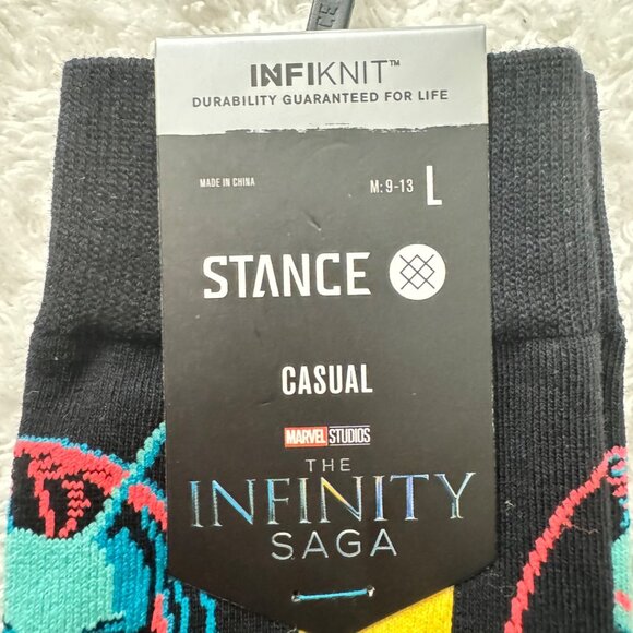 stance crew socks Marvel Guardians Of The Galaxy Large 9-13 light cushion new - Picture 5 of 6
